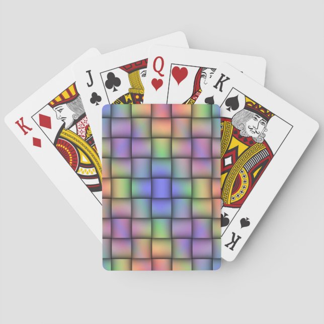 Elegant Rainbow Colored Card - Horizontal Weave (Back)