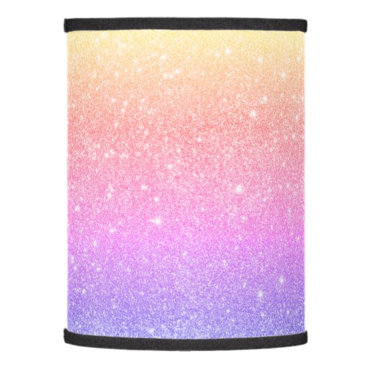 Elegant rainbow glitter lamp shade (Left)