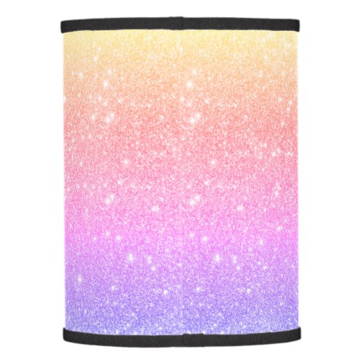 Elegant rainbow glitter lamp shade (Back)