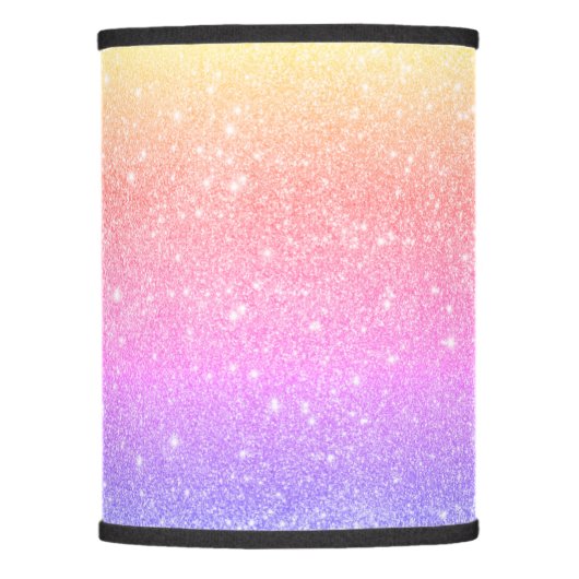 Elegant rainbow glitter lamp shade (Front)