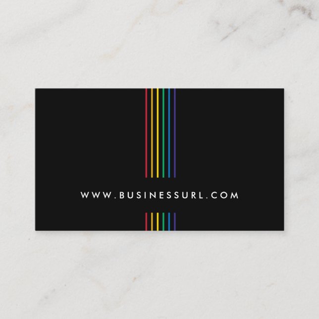 Elegant Rainbow Light Professional BusinessCard Business Card (Front)