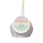 Elegant Rainbow Pastel 30th Birthday Celebration Cake Pops (Front)