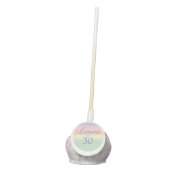 Elegant Rainbow Pastel 30th Birthday Celebration Cake Pops (Front)