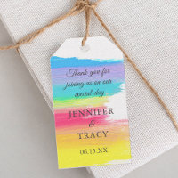Elegant Rainbow Personalized Colorful Wedding