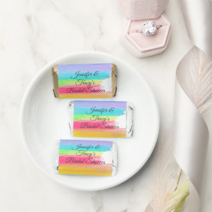 Elegant Rainbow Personalized Lesbian Bridal Shower Hershey's Miniatures