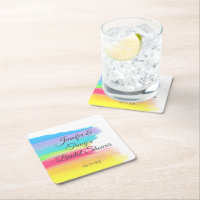 Elegant Rainbow Personalized Lesbian Bridal Shower