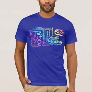 Elegant Rainbow Yoga Names of Positions Asanas T-Shirt