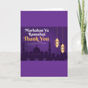 Elegant Ramadan Greetings- Gold Ramadan Kareem Card