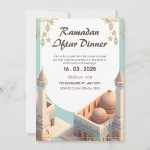 Elegant Ramadan Iftar Dinner Invitation Editable