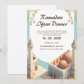 Elegant Ramadan Iftar Dinner Invitation | Editable (Front/Back)
