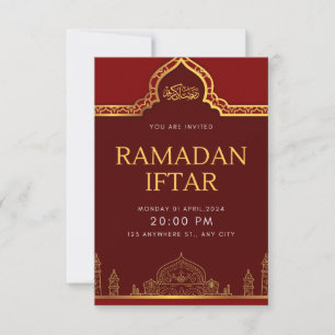 Elegant Ramadan Iftar Invitation Modern Islamic