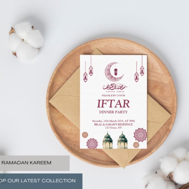 Elegant Ramadan Kareem Iftar Party Invitation (Creator Uploaded)
