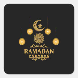 Elegant Ramadan Nights- Eid Mubarak 2026 Holiday Square Sticker