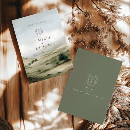 Elegant Ranch Wedding Save The Date
