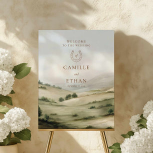 Elegant Ranch Wedding Welcome Sign