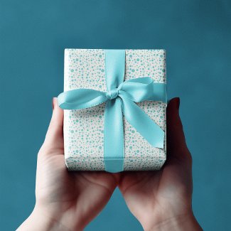 Elegant Random Sized Blue Polka Dots