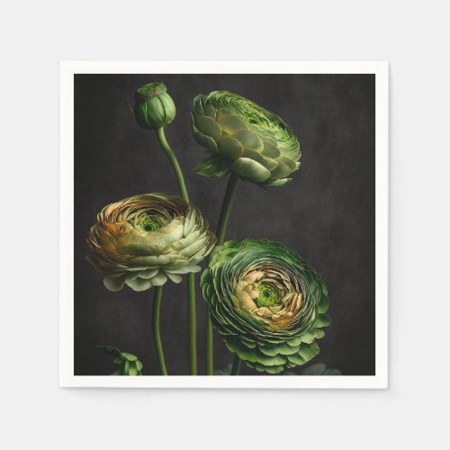 Elegant Ranunculus Napkins