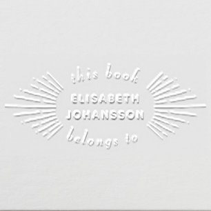 Elegant Rays Vintage From The Library Custom Book Embosser