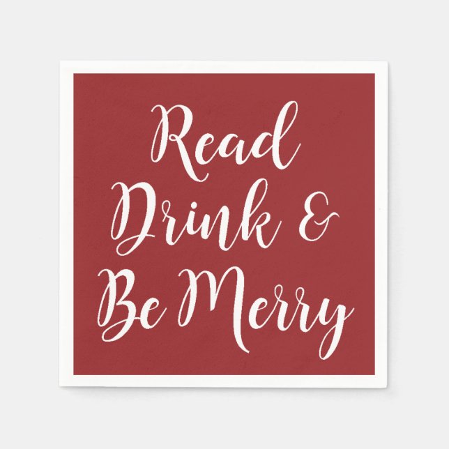 Elegant Reading Book Club Napkin (Front)