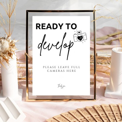 Elegant Ready To Develop Disposable Camera Wedding Poster