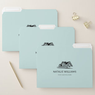 Elegant Real Estate Agent House Business File Folder