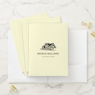Elegant Real Estate Agent House Business Pocket Folder