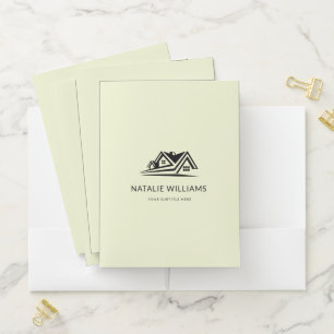 Elegant Real Estate Agent House Business Pocket Folder