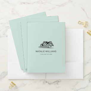 Elegant Real Estate Agent House Business Pocket Folder