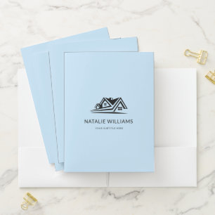 Elegant Real Estate Agent House Business Pocket Folder