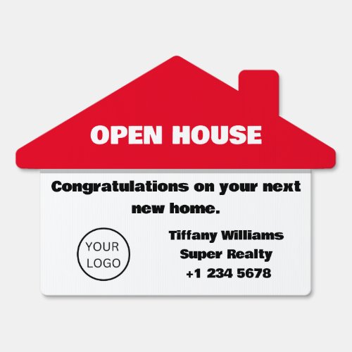 Elegant Real Estate Agent Open House Outdoor Sign