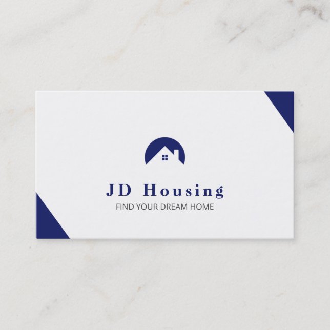 Elegant Real estate Any Color  Business Card (Front)