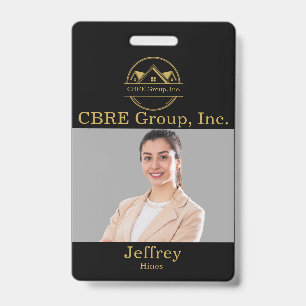 Elegant Real Estate Black and gold custom logo Badge