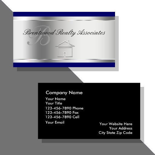 Customizable Elegant Real Estate Business Cards