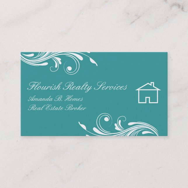 Elegant Real Estate Business Cards (Front)