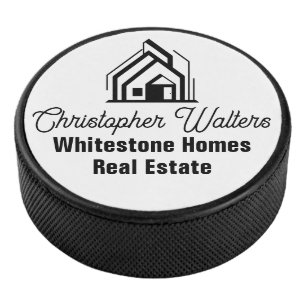 Elegant Real Estate Company Customized Realtor Hockey Puck