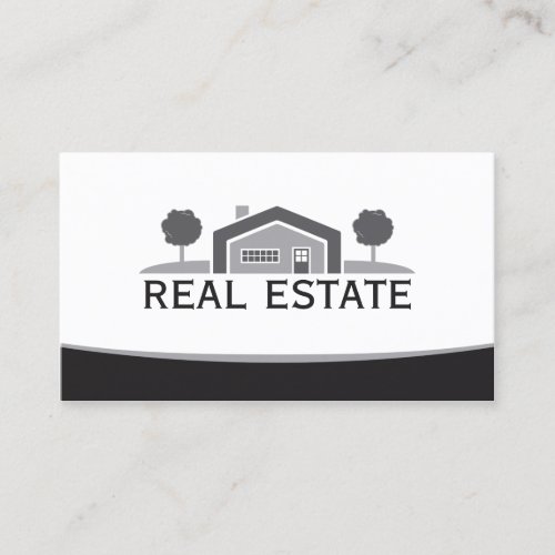 Elegant Real Estate, House Logo, Realtor Business Card