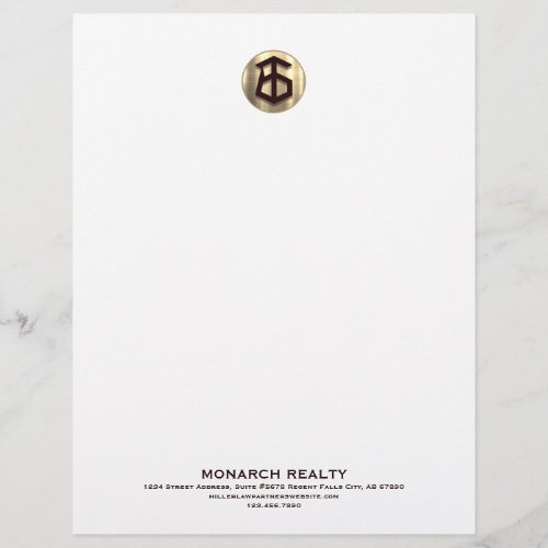 Elegant Real Estate Letterhead