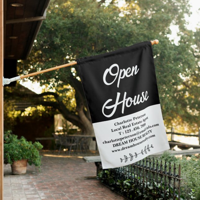 Elegant Real Estate Open House  Flag (In SItu)