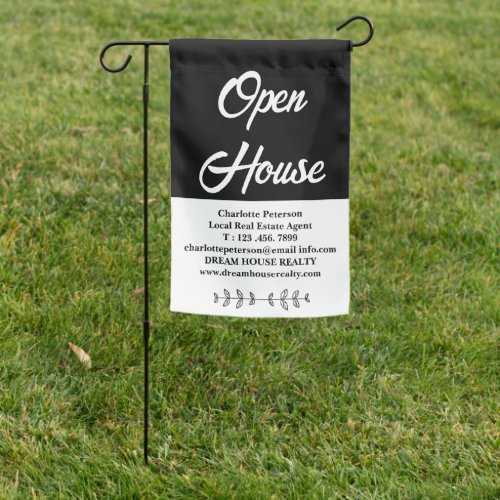 Elegant Real Estate Open House  Garden Flag