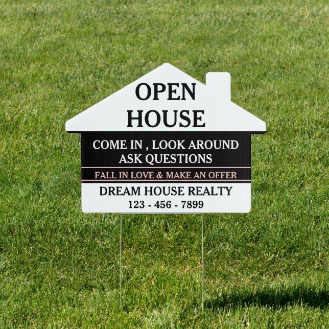 Elegant Real Estate Open House Sign (Insitu)
