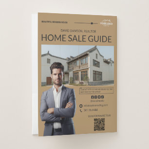 Elegant Real Estate Realtor Photo Business Logo Pocket Folder