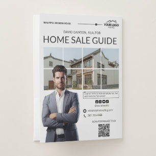 Elegant Real Estate Realtor Photo Business Logo Pocket Folder