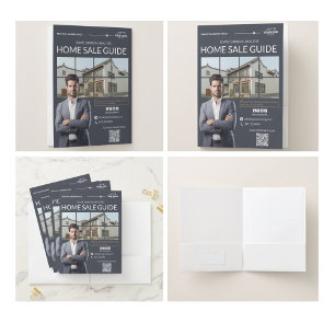 Elegant Real Estate Realtor Photo Business Logo Pocket Folder