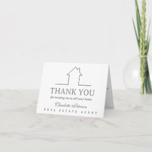 Elegant Real Estate To Seller Thank You Card