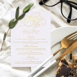 Elegant Real Foil Pressed Wedding Menu Cards<br><div class="desc">Celebrate in style with these elegant real foil pressed menu cards. The wording is easy to personalize and your dinner guests will be thrilled when they receive these super stylish menus.</div>