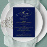 Elegant Real Foil Pressed Wedding Menu Cards<br><div class="desc">Celebrate in style with these elegant real foil pressed menu cards. The wording is easy to personalize and your dinner guests will be thrilled when they receive these super stylish menus.</div>