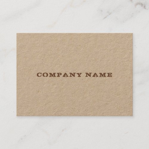 Elegant Real Kraft Paper Distressed Text Template Business Card