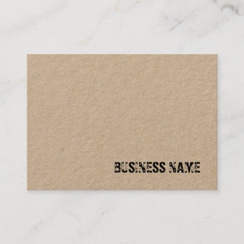 Elegant Real Kraft Paper Distressed Text Template Business Card