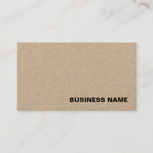 Elegant Real Kraft Paper Modern Template Business Card