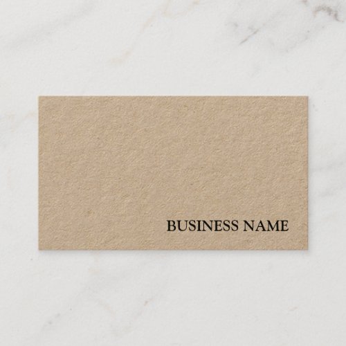 Elegant Real Kraft Paper Professional Template Business Card